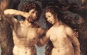 GOSSAERT, Jan (Mabuse) Adam and Eve (detail) sdg Sweden oil painting reproduction